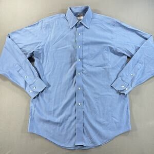 Brooks Brothers 346 Shirt 15 4/5 Button Up Blue Regular Fit Non Iron Casual